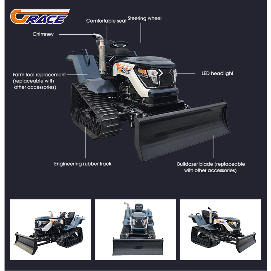 جرار زاحف عالي الأداء قابل للت - مراجعة Tractor Implement وسعره